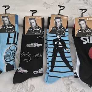 Elvis Presley Black and Blue Casual Socks